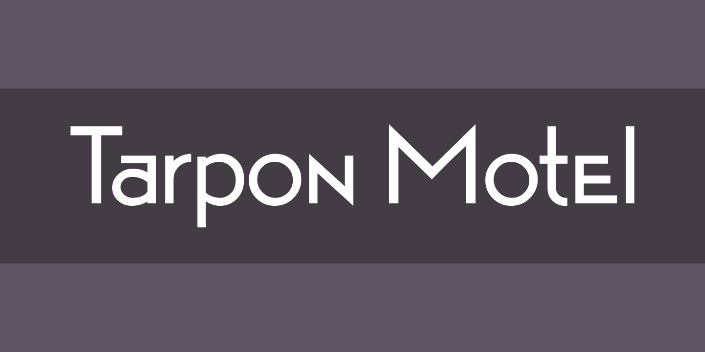 Пример шрифта Tarpon Motel